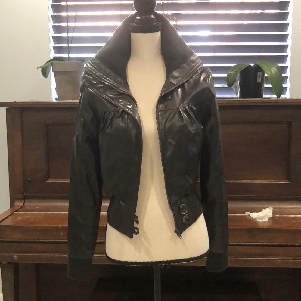 Biker Style Vegan Leather Jacket
